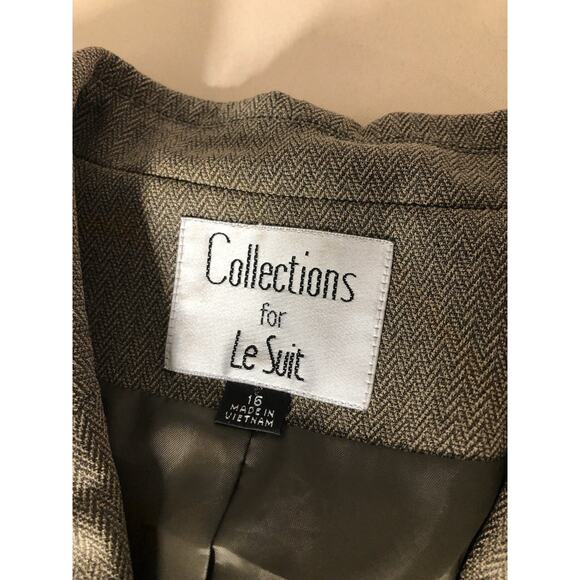 Collections For Le Suit Women Jacket 2Pc Set Skirt Office Siren Preppy Size 16 - Picture 5 of 10